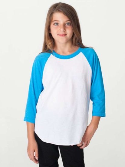 American Apparel YOUTH 3/4 SLEEVE RAGLAN TEE