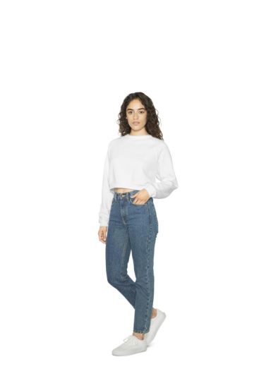 American Apparel WOMEN’S FLEX FLEECE CROP PULLOVER