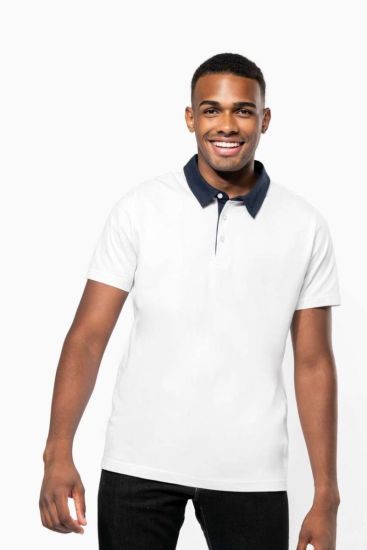 Kariban MEN’S TWO-TONE JERSEY POLO SHIRT