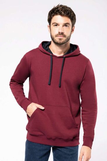 Kariban MEN’S CONTRAST HOODED SWEATSHIRT