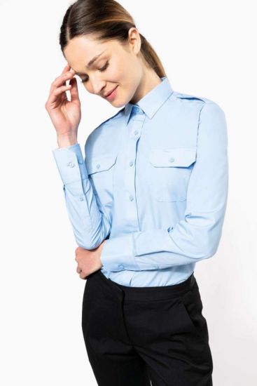 Kariban LADIES LONG-SLEEVED PILOT SHIRT