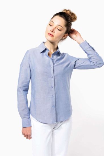 Kariban LADIES’ LONG-SLEEVED OXFORD SHIRT