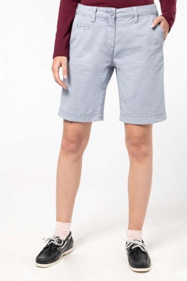 Kariban LADIES’ WASHED EFFECT BERMUDA SHORTS