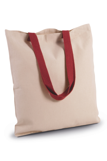 Kimood FLAT CANVAS SHOPPER WITH CONTRAST HANDLE