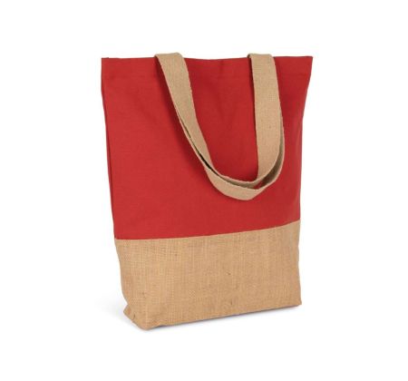 Kimood SHOPPING BAG IN COTTON AND BONDED JUTE THREADS