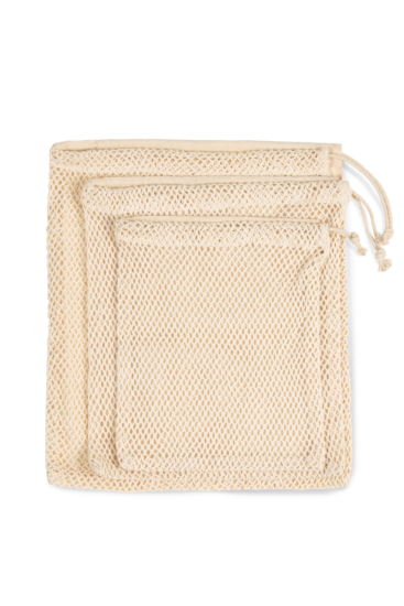 Kimood MESH BAG WITH DRAWSTRING CARRY HANDLE