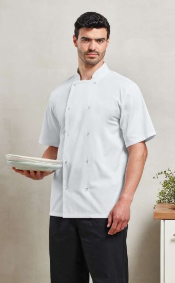 Premier CHEF’S SHORT SLEEVE STUD JACKET