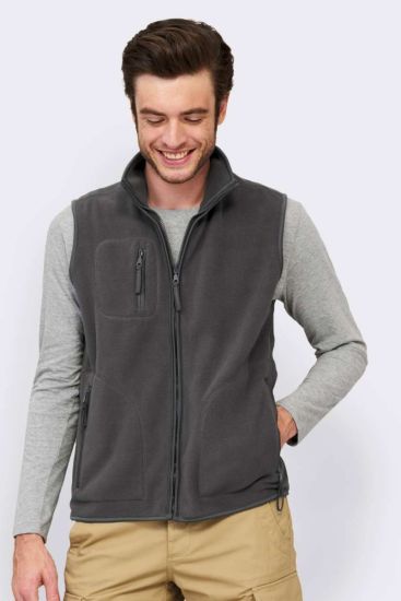 SOL’S SOL’S NORWAY - UNISEX SLEEVELESS FLEECE CARDIGAN