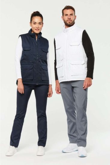 Designed To Work UNISEX PADDED MULTI-POCKET POLYCOTTON VEST