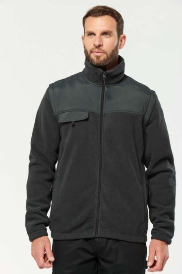 Designed To Work FLEECE JACKET WITH REMOVABLE SLEEVES