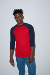  American Apparel UNISEX POLY-COTTON 3/4 UJJ RAGLAN PL