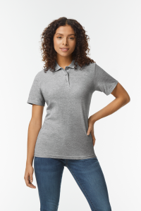  Gildan SOFTSTYLE LADIES' DOUBLE PIQU POLO WITH 3 COLOUR-MATCHED BUTTONS