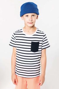  Kariban KIDS' STRIPED SHORT SLEEVE SAILOR T-SHIRT WITH POCKET