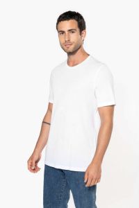  Kariban MEN'S SHORT-SLEEVED ORGANIC T-SHIRT WITH RAW EDGE NECKLINE