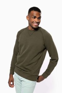  Kariban MEN'S ORGANIC COTTON CREW NECK RAGLAN SLEEVE SWEATSHIRT