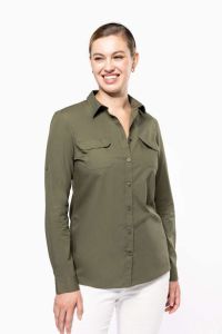  Kariban LADIES' LONG SLEEVED SAFARI SHIRT