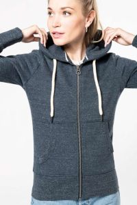  Kariban LADIES' VINTAGE ZIPPED HOODED SWEATSHIRT