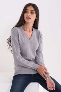  Legend World Wide LADIES V-NECK FINE GAUGE COTTON PULLOVER