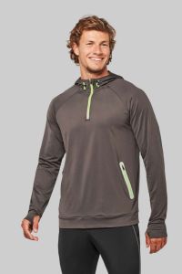  Proact ZIP NECK HOODED SPORTS SWEATSHIRT