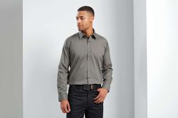  Premier MENS LONG SLEEVE FITTED POPLIN SHIRT