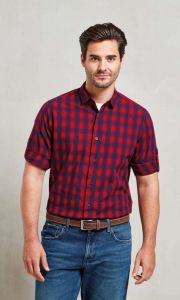  Premier 'MULLIGAN' CHECK - MEN'S LONG SLEEVE COTTON SHIRT