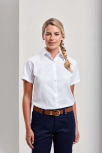  Premier WOMEN'S SHORT SLEEVE SIGNATURE OXFORD BLOUSE