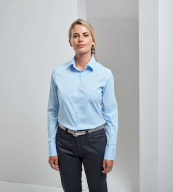  Premier WOMEN'S STRETCH-FIT COTTON POPLIN LONG SLEEVE SHIRT