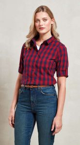  Premier 'MULLIGAN' CHECK - WOMEN'S LONG SLEEVE COTTON SHIRT