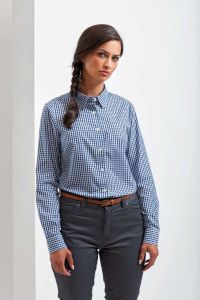  Premier 'MAXTON' CHECK WOMEN'S LONG SLEEVE SHIRT