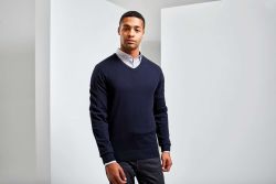  Premier 'ESSENTIAL' ACRYLIC MEN'S V-NECK SWEATER