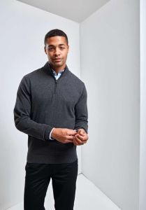  Premier MEN'S QUARTER-ZIP KNITTED SWEATER