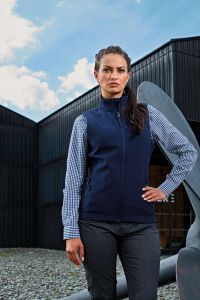  Premier WOMENS WINDCHECKER PRINTABLE & RECYCLED SOFTSHELL GILET